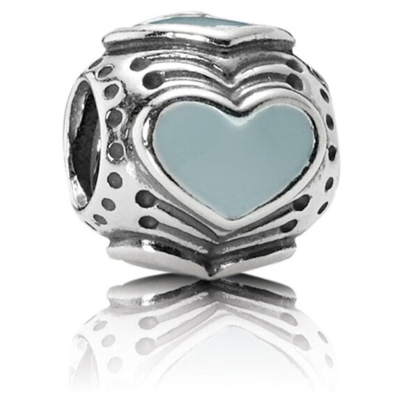 Pandora Jewelry - Pandora Light Blue Enamel Heart Bead Charm 790591EN ALE 925